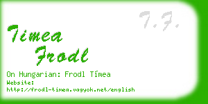 timea frodl business card